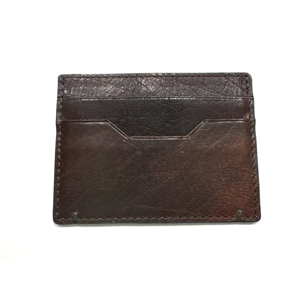 MOSAIC Brown Leather Card Holder Slim